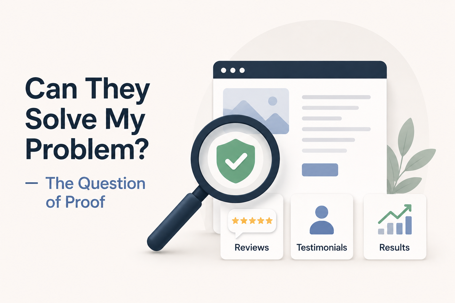 Building trust through proof and customer results